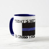 Mug Blue Line mince (tasse de café) "n'est pas (Devant gauche)