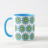 Mug - Blue Mandala Pattern Mok (Links)