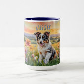 Mug Blue merle australian Shepherd Puppy (Centre)