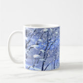 Mug Blue Minimal Winter Forest Watercolor Illustration (Gauche)
