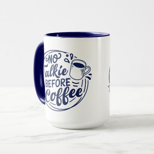 Mug Blue No Talkie Avant Café (Devant gauche)