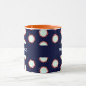 Mug Blue & Orange Flash Add The Name Bold Loud Pattern (Centre)