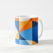 Mug Blue Orange Geometric Abstract (Devant droit)