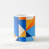 Mug Blue Orange Geometric Abstract (Centre)