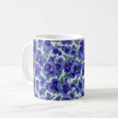 Mug Blue Pansy Flowers (Devant gauche)