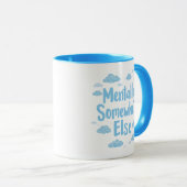 Mug Blue Pastel Daydreamer Saying (Devant droit)