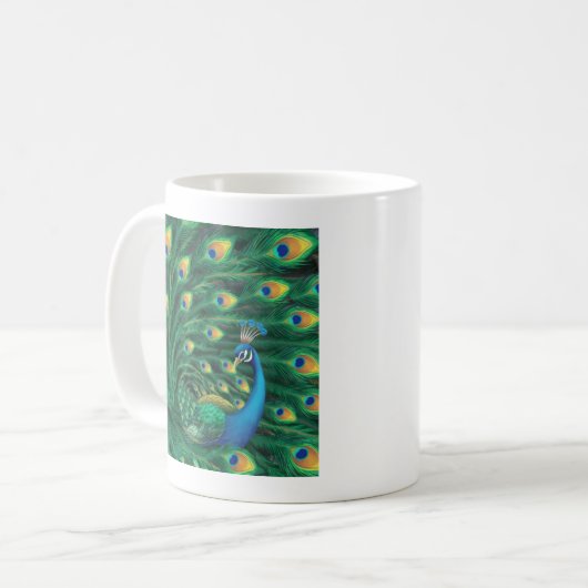 Mug Blue Peacock Bird (Devant gauche)