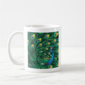Mug Blue Peacock Bird (Gauche)