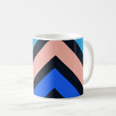 Mug Blue Pink Chevron Geometric Pattern (Devant droit)
