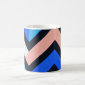 Mug Blue Pink Chevron Geometric Pattern (Centre)