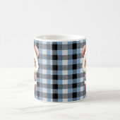 Mug Blue Plaid Panda Double-Sided Design (Centre)