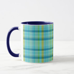Mug Blue Plaid par Shirley Taylor