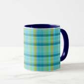 Mug Blue Plaid par Shirley Taylor (Devant droit)