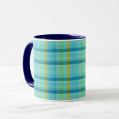 Mug Blue Plaid par Shirley Taylor (Devant gauche)