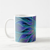 Mug Blue Purple Flower Dream Abstrait Fractal Art (Gauche)