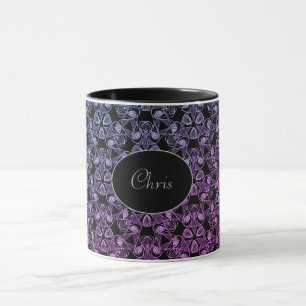 Mug Blue Purple Pink Design abstrait