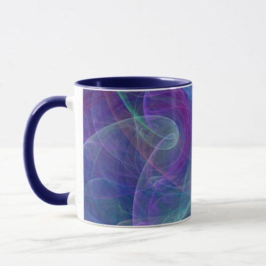 Mug Blue Purple Turquoise Airy Abstraction (Gauche)