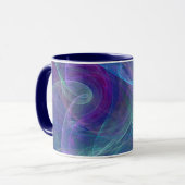 Mug Blue Purple Turquoise Airy Abstraction (Devant gauche)