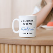Mug Blue Quieres Ser Mi Madrina Godmère Proposition