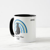 Mug Blue Rainbow Best Black Cat Maman (Devant gauche)