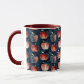 Mug Blue Red Apples Best Teacher or personalize (Gauche)