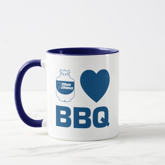 Mug Blue Rhino "I Heart BBQ" (Gauche)