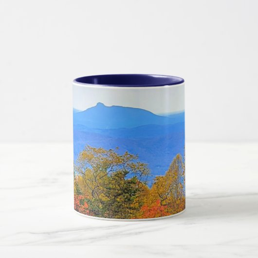 Mug Blue Ridge Parkway Fall Vue sur Pilot Mountain (Centre)