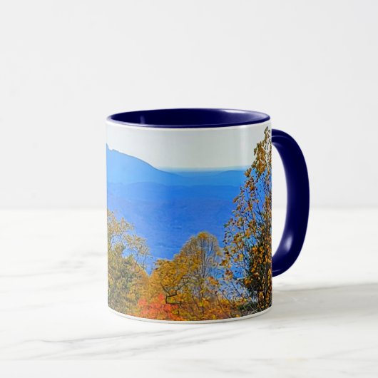 Mug Blue Ridge Parkway Fall Vue sur Pilot Mountain (Devant droit)