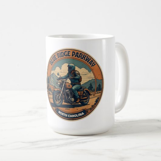 Mug Blue Ridge Parkway Pittoresque Vélo de moto (Devant droit)