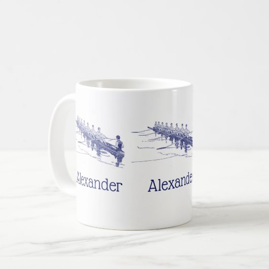 Mug Blue Rowing Rowers Team Water Sports #3 (Devant gauche)