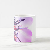 Mug Blue Samurai & Cherry Blossom Ink Art Motivational (Centre)