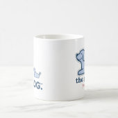 Mug Blue Seersucker Dog Silhouette Coffee (Centre)