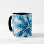 Mug Blue Shells Beach Batik Starfish Sand Dollar (Devant gauche)
