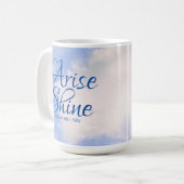 Mug Blue Sky Inspirational Lever et brillant Verse de (Devant gauche)