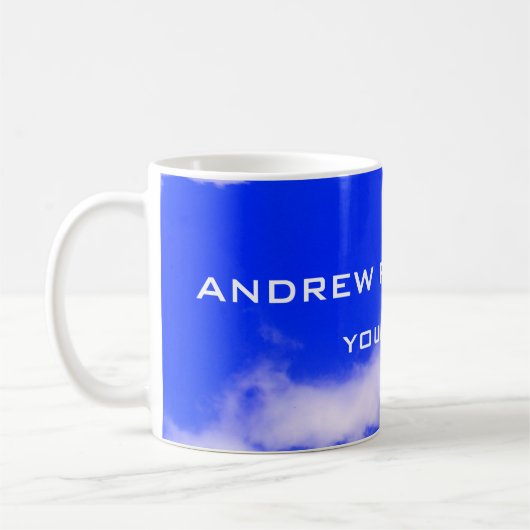 Mug Blue Sky Plain Élégant minimaliste Simple (Gauche)