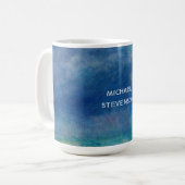 Mug Blue Sky Sea Abstrait Unique Chic Moderne Minimal (Devant gauche)