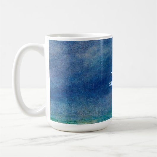 Mug Blue Sky Sea Abstrait Unique Chic Moderne Minimal (Gauche)