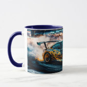 Mug Blue Sleek Drifsport voiture automobile (Gauche)