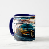 Mug Blue Sleek Drifsport voiture automobile (Devant gauche)