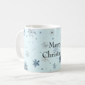 Mug Blue Snowflakes Christmas (Devant gauche)