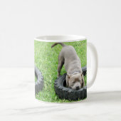 Mug Blue Staffordshire Bull Terrier Temps de jeu (Devant droit)