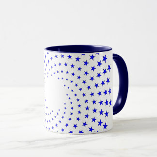Mug - Blue Star Swirls Mok