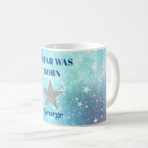 Mug Blue Stars Anniversaire Amusant Personnel Moderne