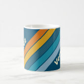 Mug Blue Sun Stripes with Name (Centre)