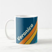 Mug Blue Sun Stripes with Name (Gauche)
