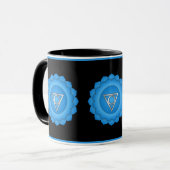 Mug Blue Throat Chakra Zen Yoga Namaste (Devant gauche)