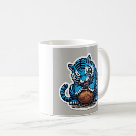 Mug Blue tiger (Devant droit)