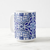 Mug Blue tiles,Mediterranean tiles,majolica    (Devant gauche)