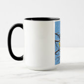 Mug Blue tit birds en hiver (Gauche)