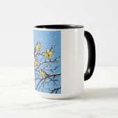 Mug Blue tit birds en hiver (Devant droit)